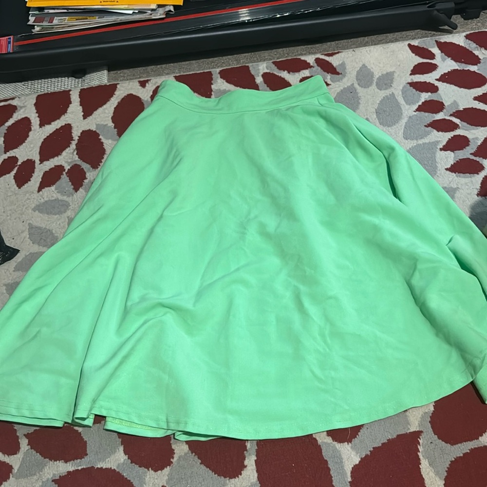 Light green swing skirt